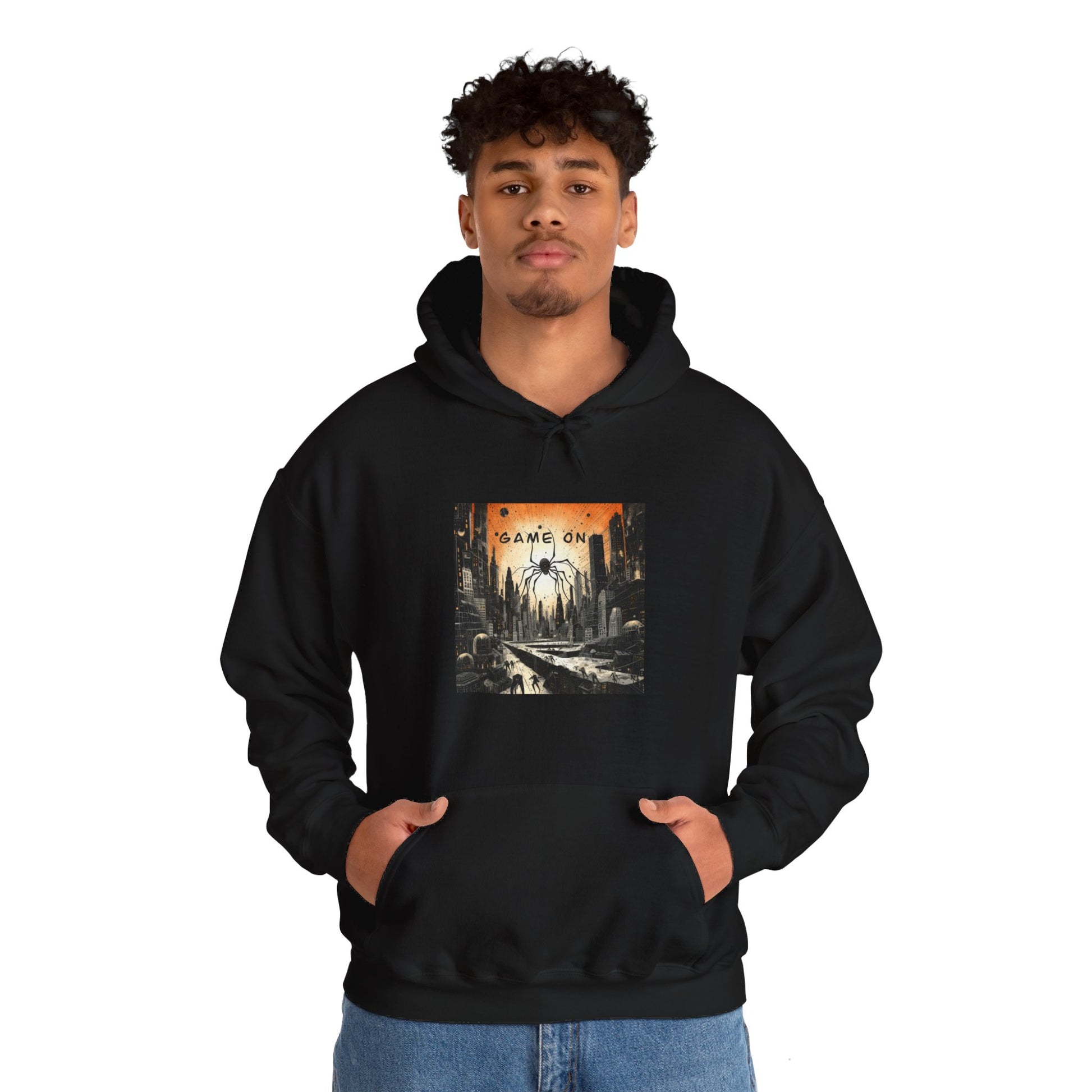 Game On Man Hooded Sweatshirt Black