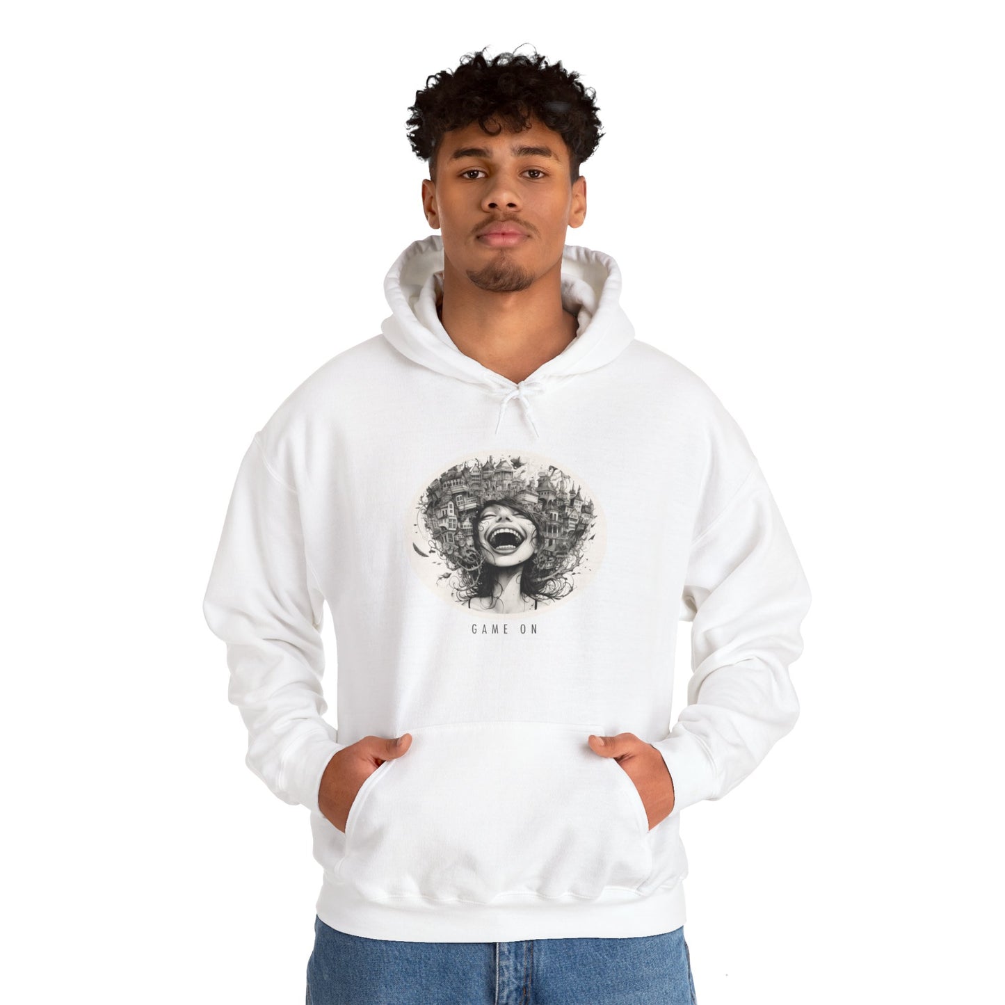 Gamers Man Hooded Sweatshirt White