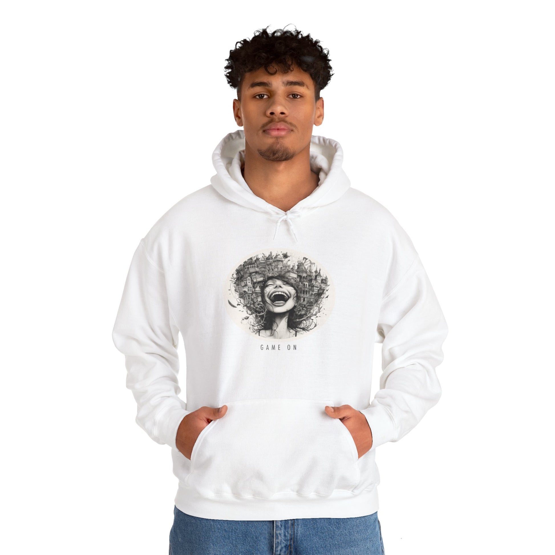 Gamers Man Hooded Sweatshirt White