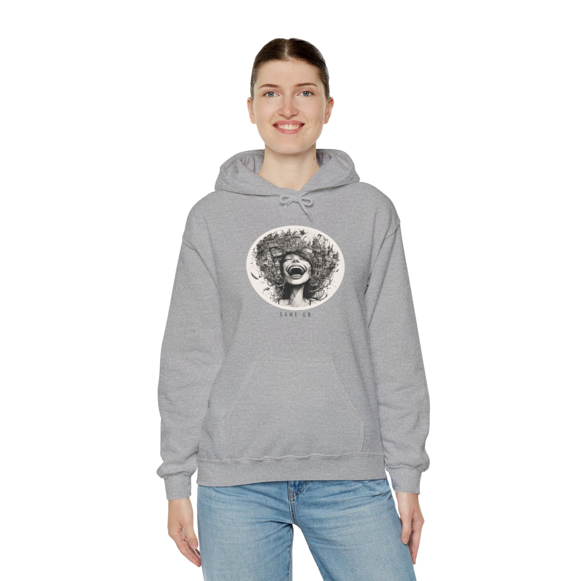 Gamers Woman Hooded Sweatshirt Sport Grey