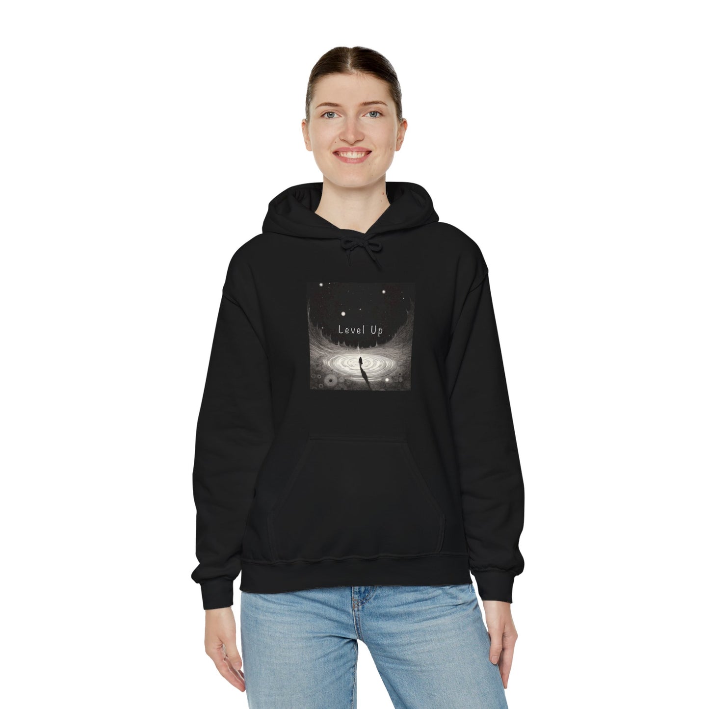 Level Up Woman Hooded Sweatshirt Black