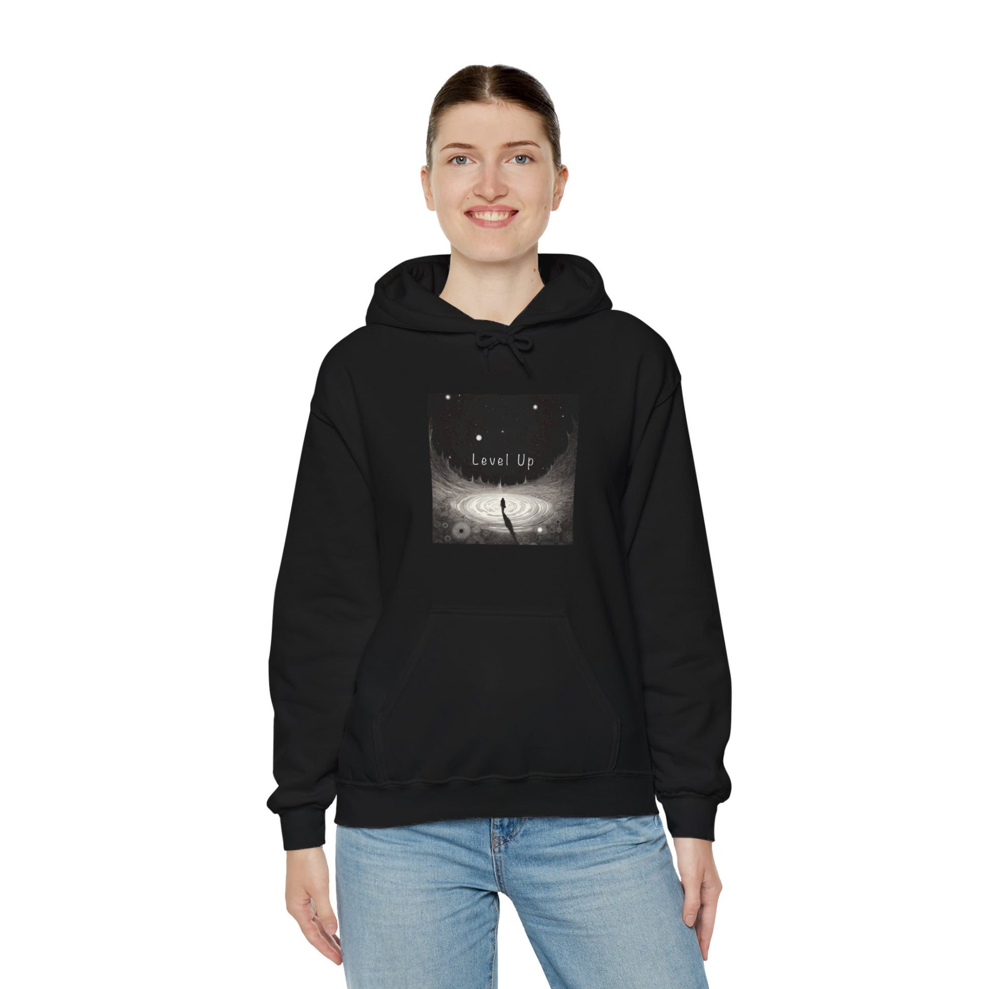 Level Up Woman Hooded Sweatshirt Black